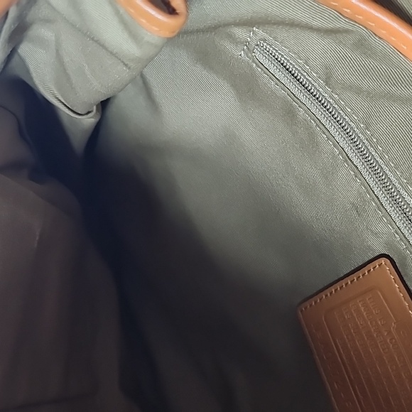 Coach VTG Hampton Signature satchel bag, yellow color - Picture 9 of 16